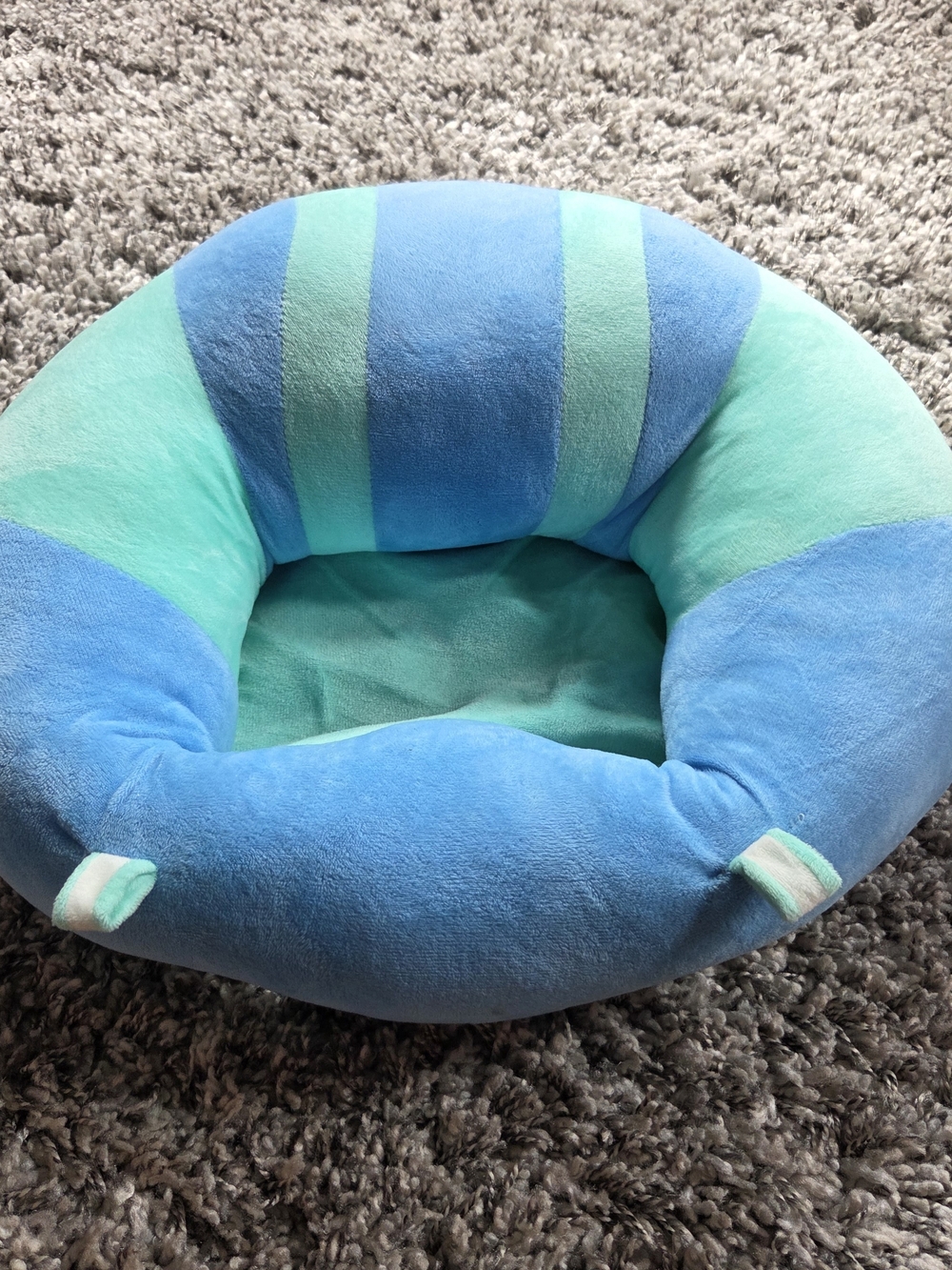 Plush Kids Support Seat - Blue and Mint